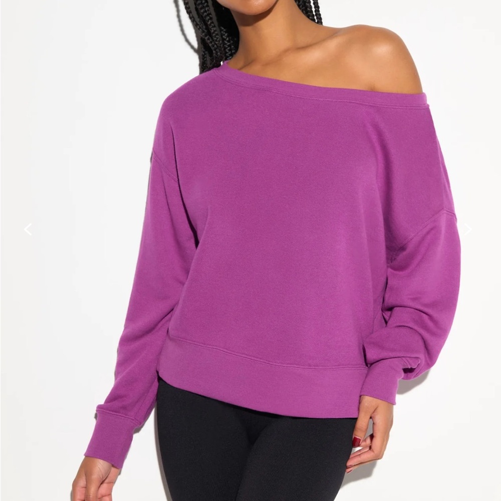 Women's Off-Shoulder Purple Sweater